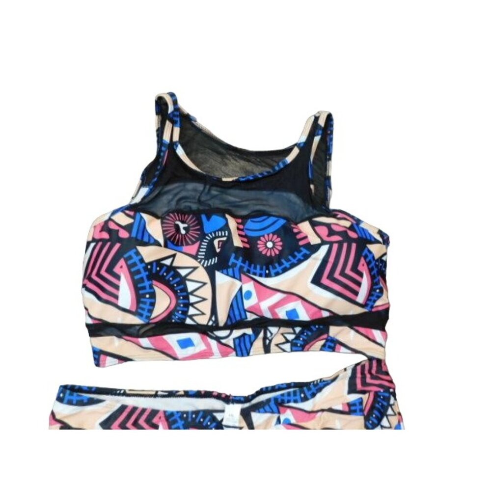 Plus Size 4XL 2 Piece Athletic Sporty Swimsuit Swim NEW - Picture 2 of 3